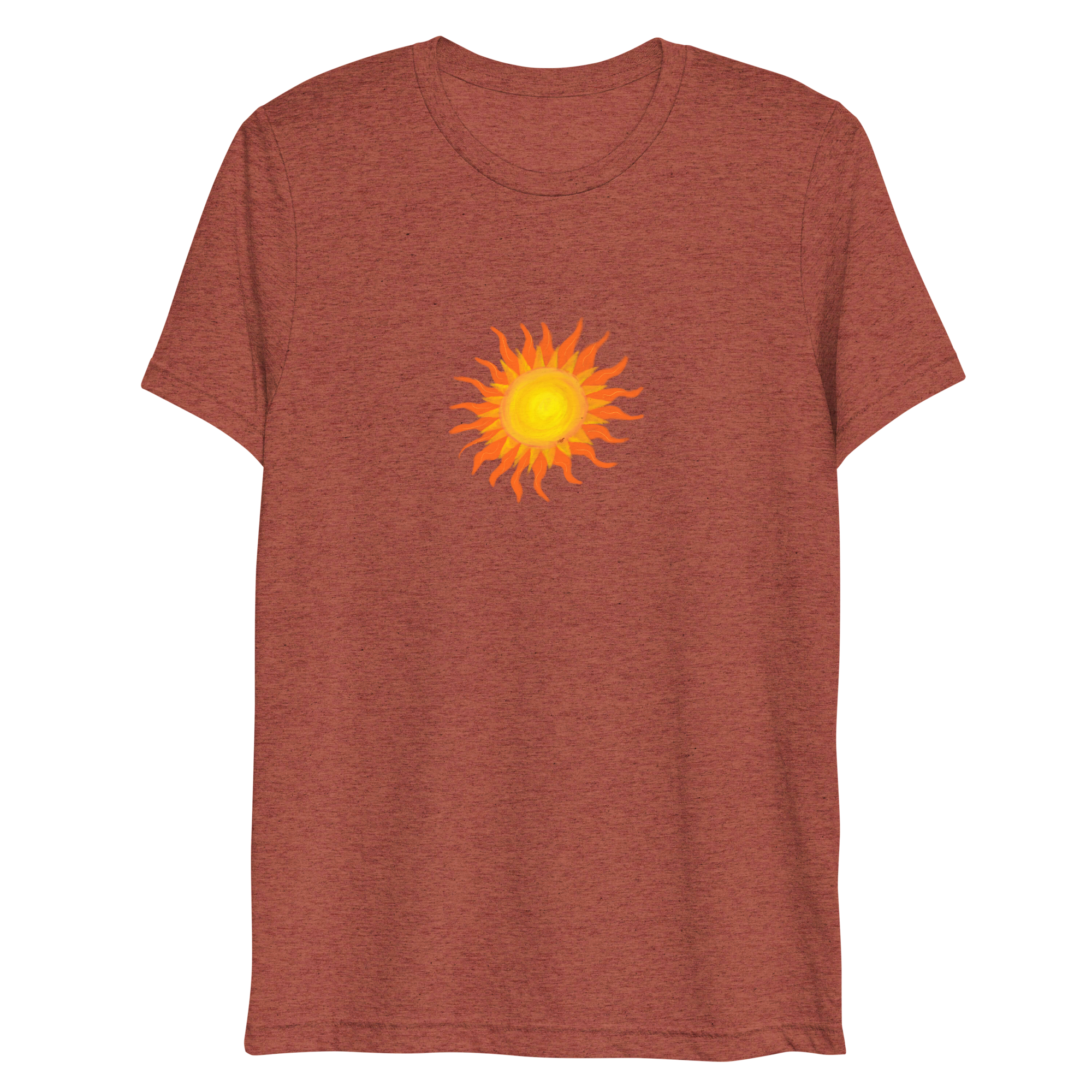 image of clay red t-shirt with the Long Time Sun